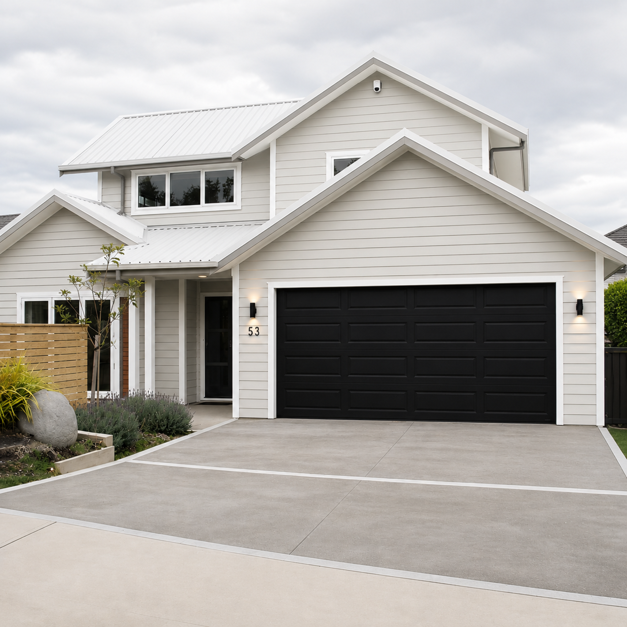 Aluminum Garage Door 192 x 84 (Black)