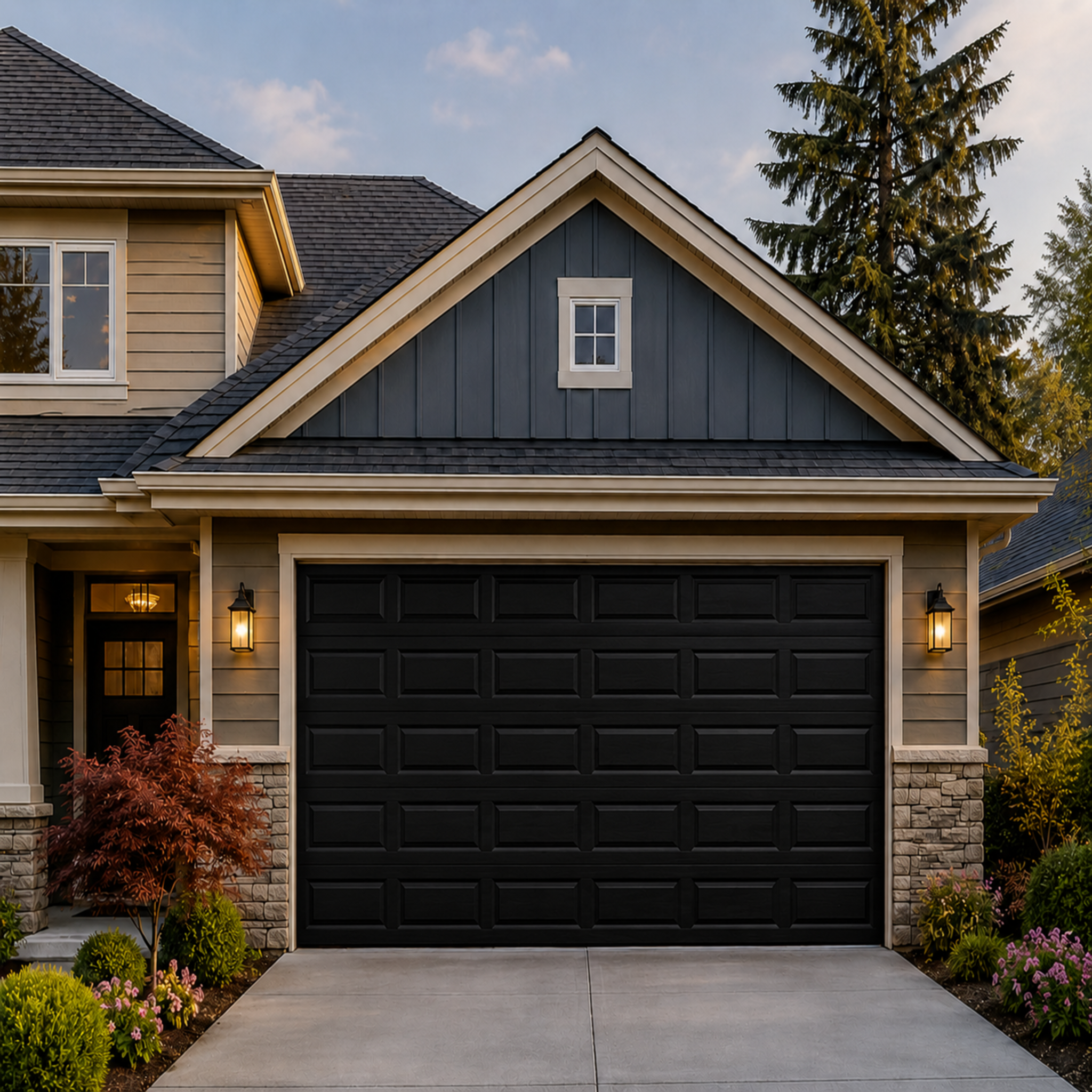 Aluminum Garage Door 96 x 84 (Black)