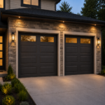 Aluminum Garage Door with Glass Lites 96 x 84 (Black)