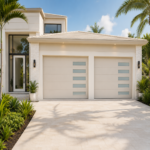 Aluminum Garage Door with Glass Lites 96 x 84 (Cream)