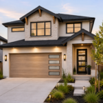 Aluminum Garage Door with Glass Lites 96 x 84 Cream)