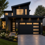 Aluminum Garage Door with Glass Lites 192 x 84 (Black)