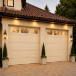 Aluminum Garage Door with Glass Lites 192 x 84 (Cream)