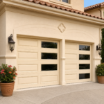 Aluminum Garage Door with Glass Lites 192 x 84 (Cream)