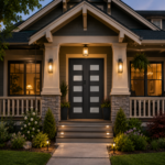 Aluminum Entry Door with Smart Security lock 54 x 80
