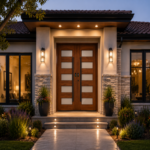 Aluminum Entry Door with Smart Security lock 54 x 80